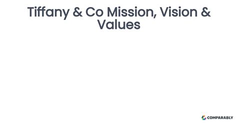 tiffany and co mission statement